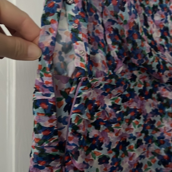 VERONICA BEARD Cayson Floral Fit and Flare Mini Spring dress size 00 100% silk - Picture 11 of 14